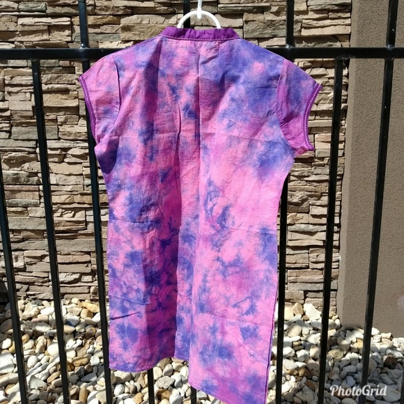 NWT Handmade Cover-up Mini Dress Tie-dye - Picture 4 of 4